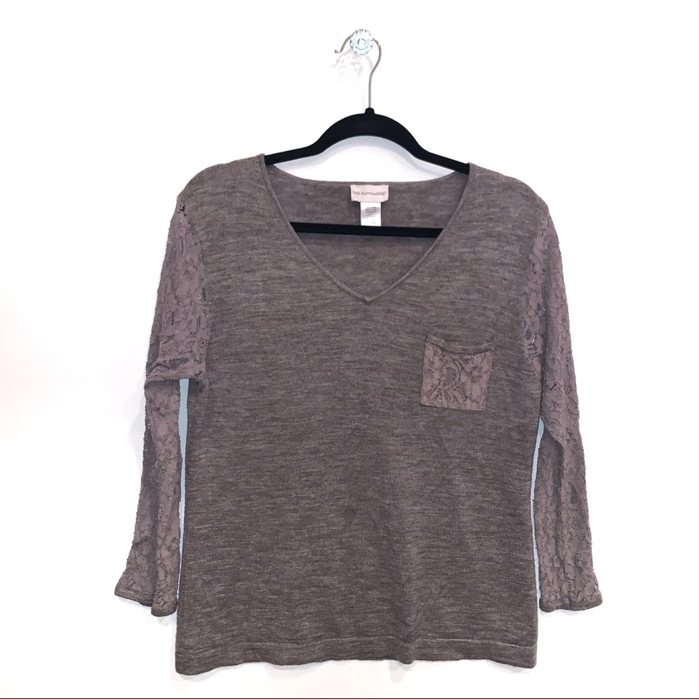 Soft Surroundings | Style 26339 Grey Sweater Top